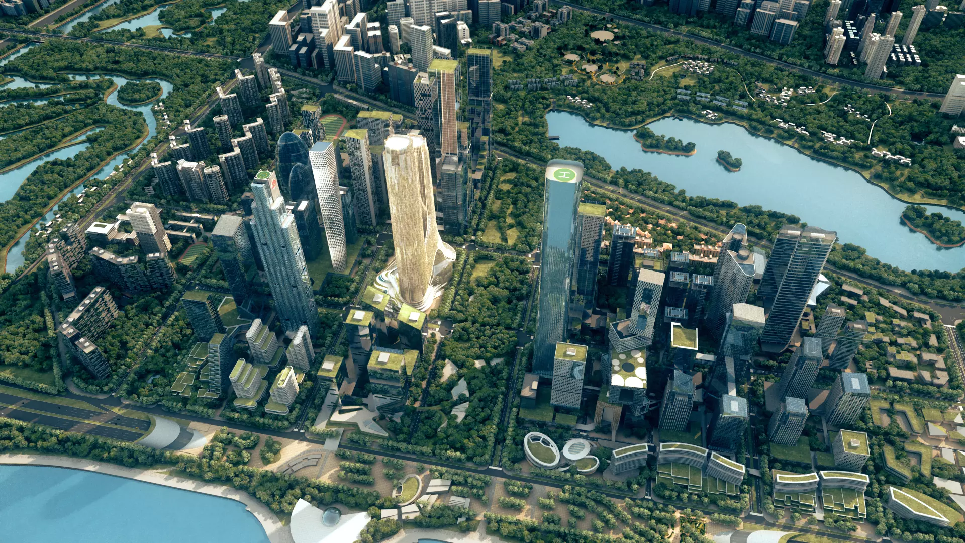 Shenzhen Bay Super Headquarters Base Urban Complex 3D model
