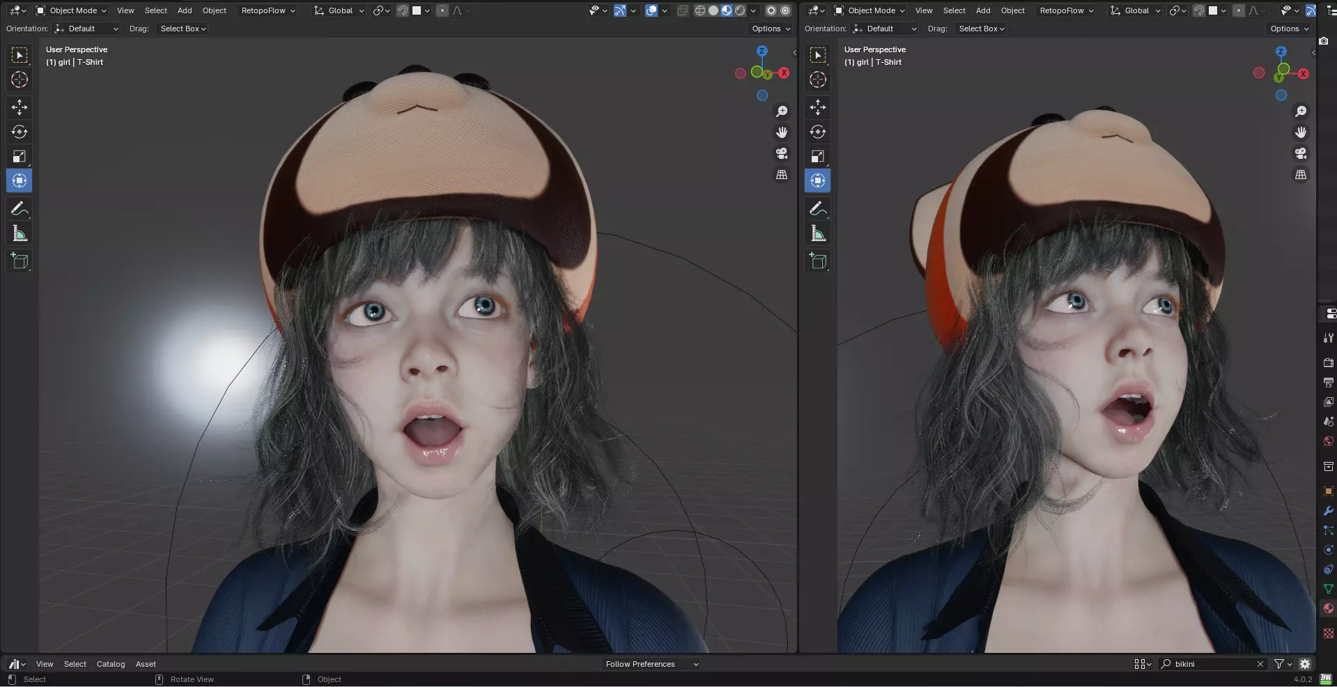 Cute girl PBR 8k free version Free 3D model