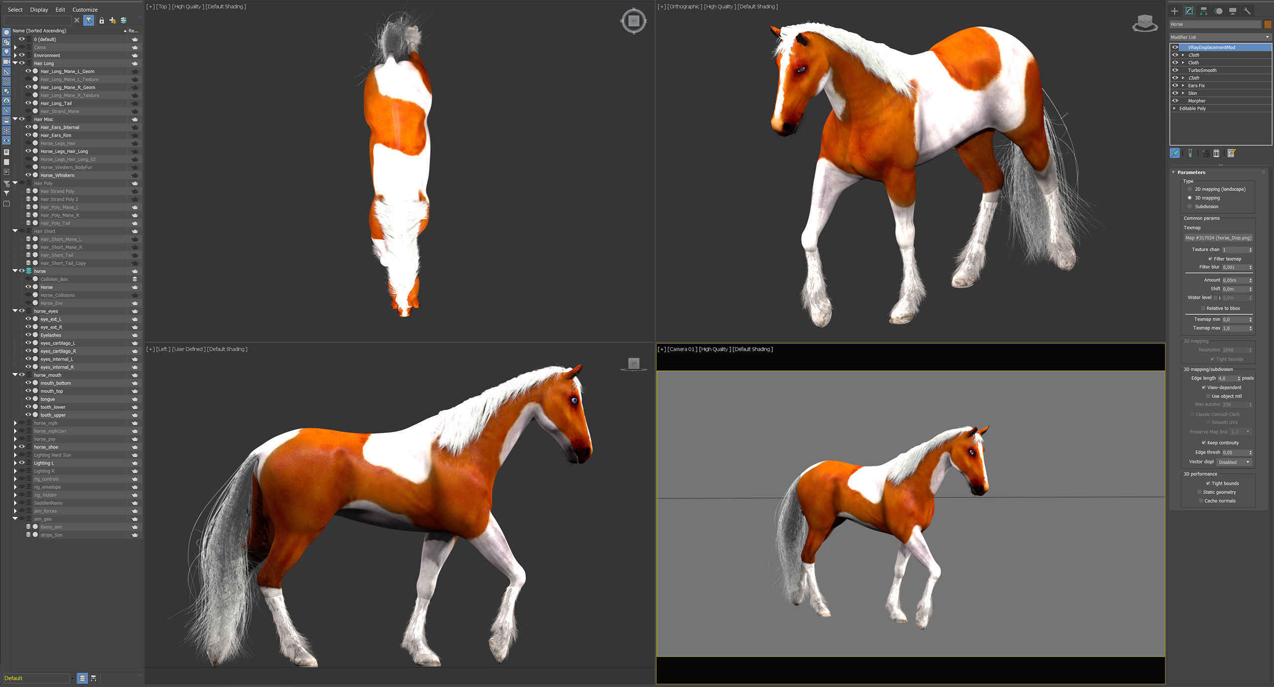 Animated Horses 3DS Max 3D model_17