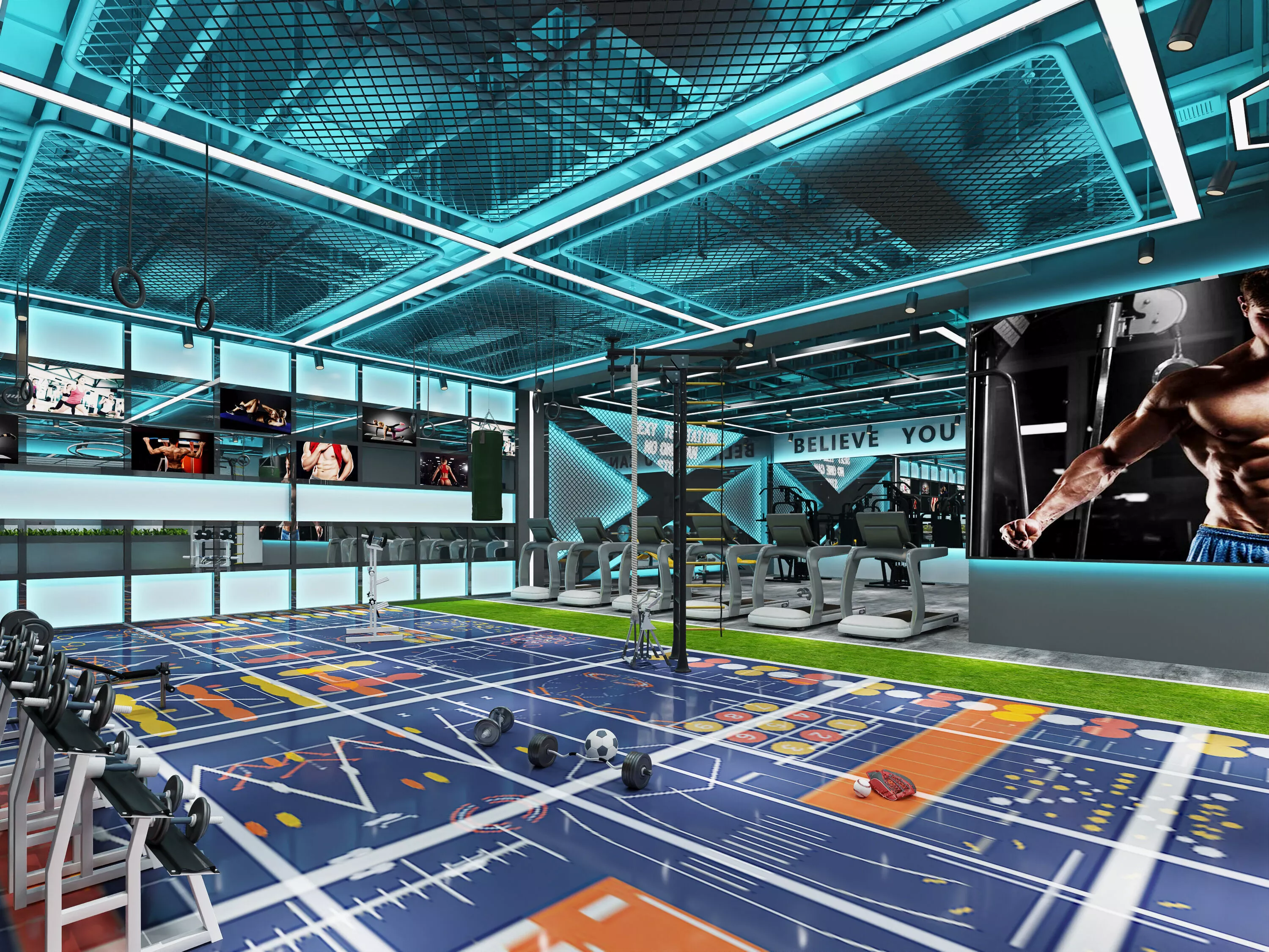 Gym Interior 3D model