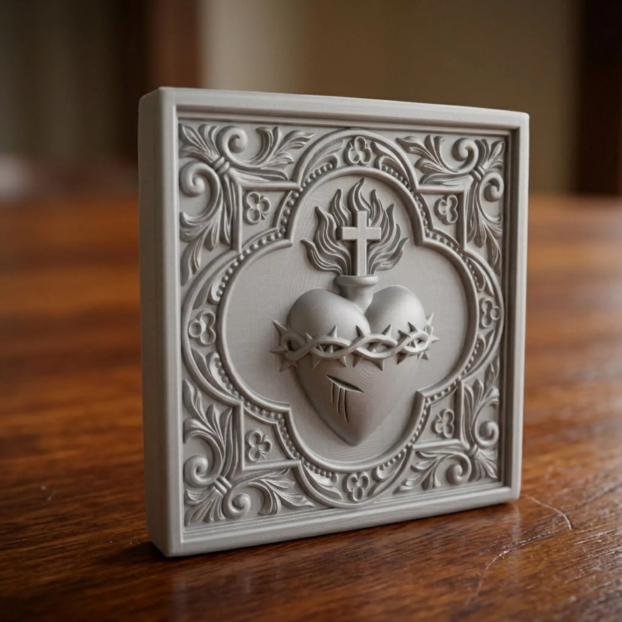 Religious Pendant Sacred Heart 3D print model