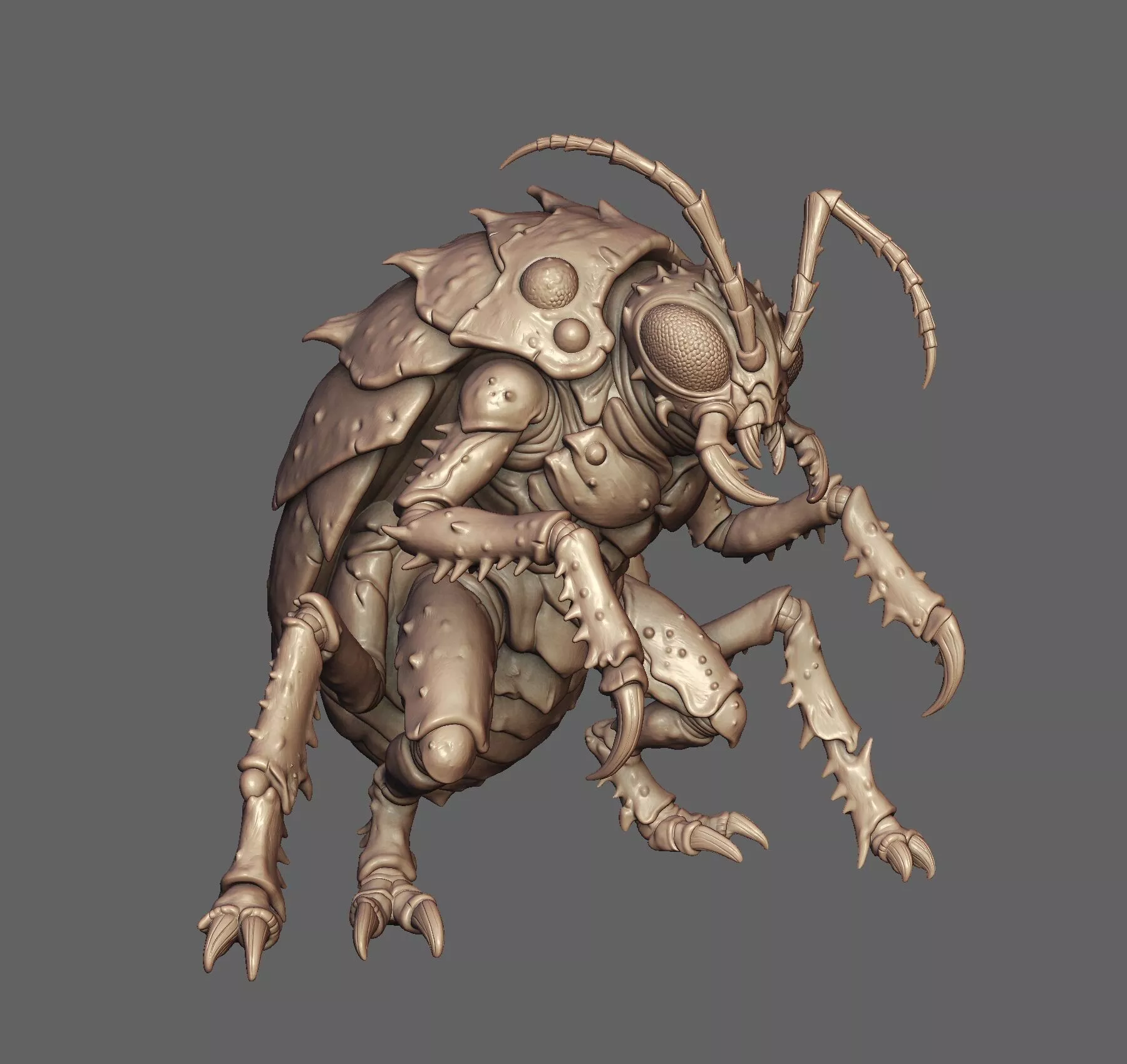 Chitinous Stalker Alien Insectoid Scout Tabletop STL 3D print model