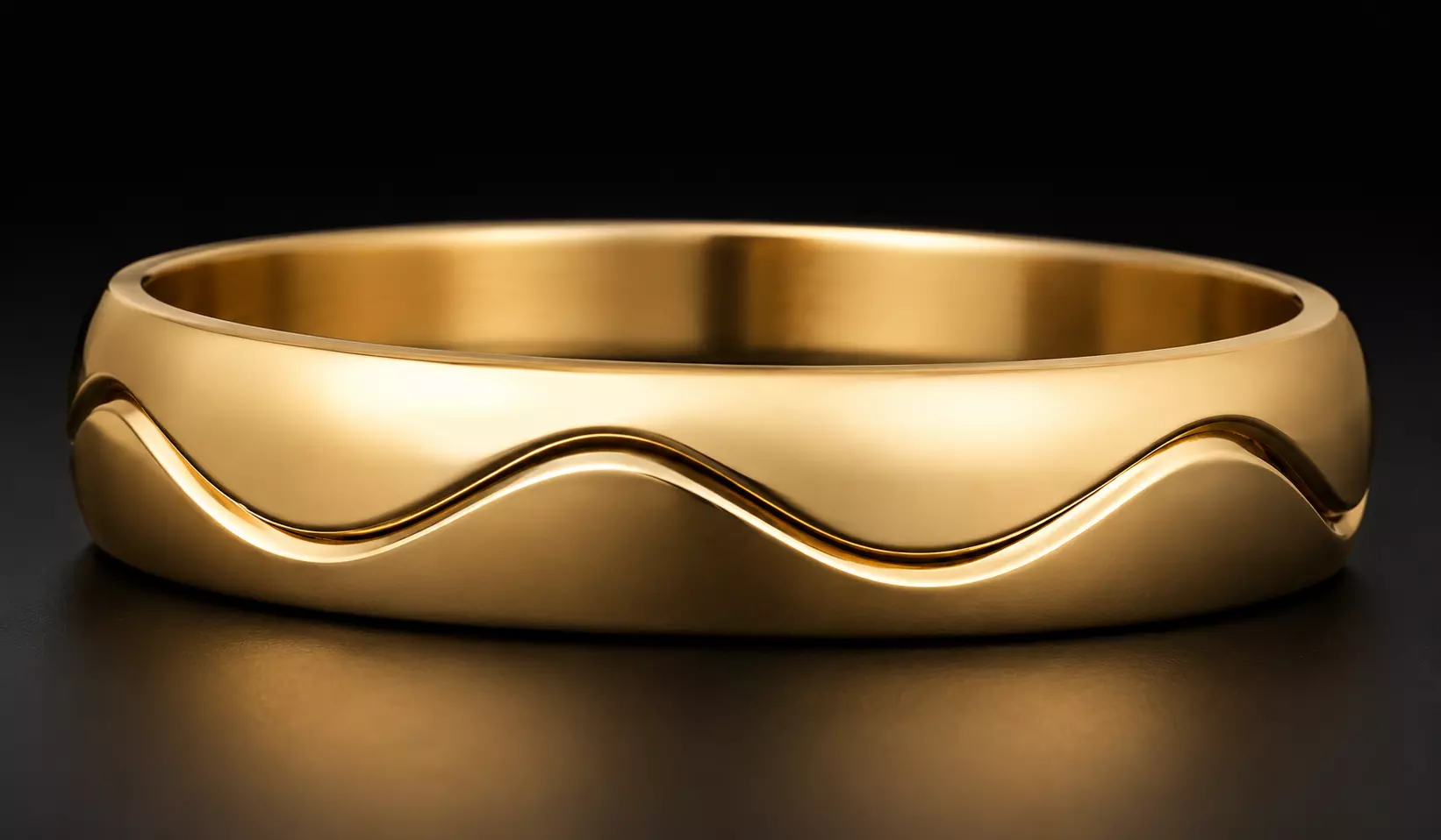 Wave Wedding Band Ring 3D print model