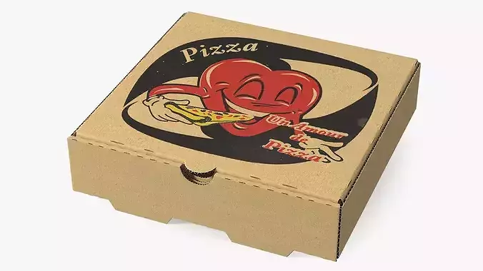 Pizza Delivery Box Design 3D model