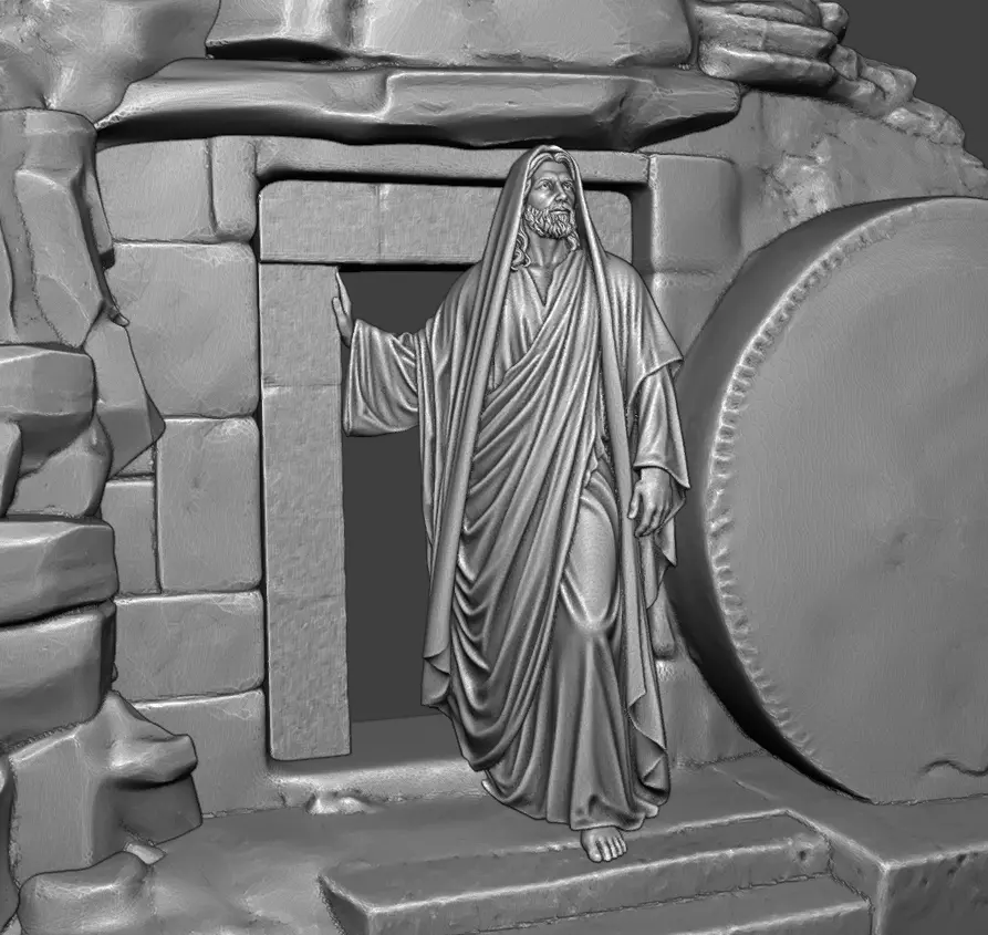 JESUS - HE HAS RISEN 3D print model