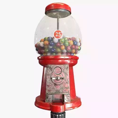 Gumball Machine Game Ready PBR Textures Low-poly 3D model