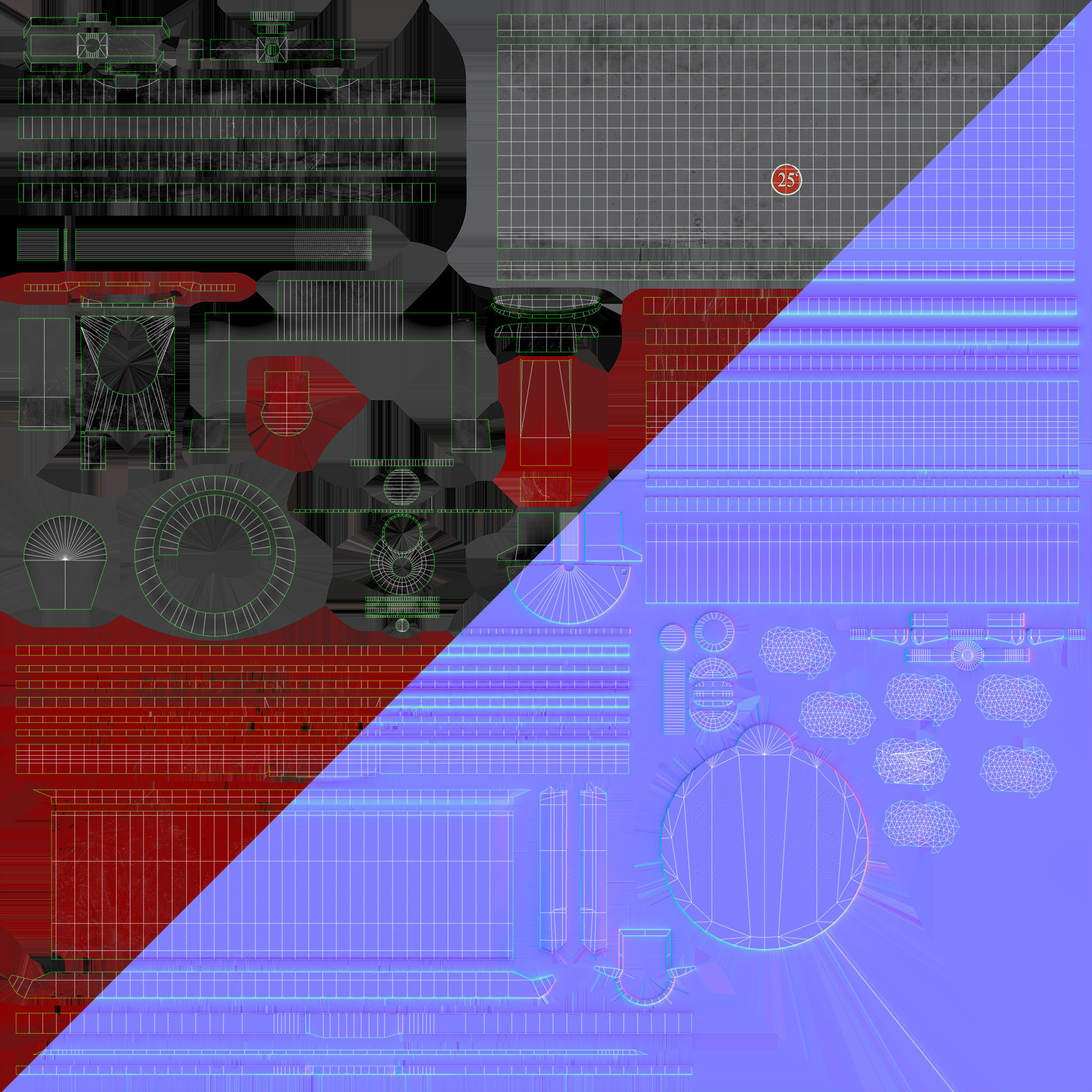 Gumball Machine Game Ready PBR Textures Low-poly 3D model_25