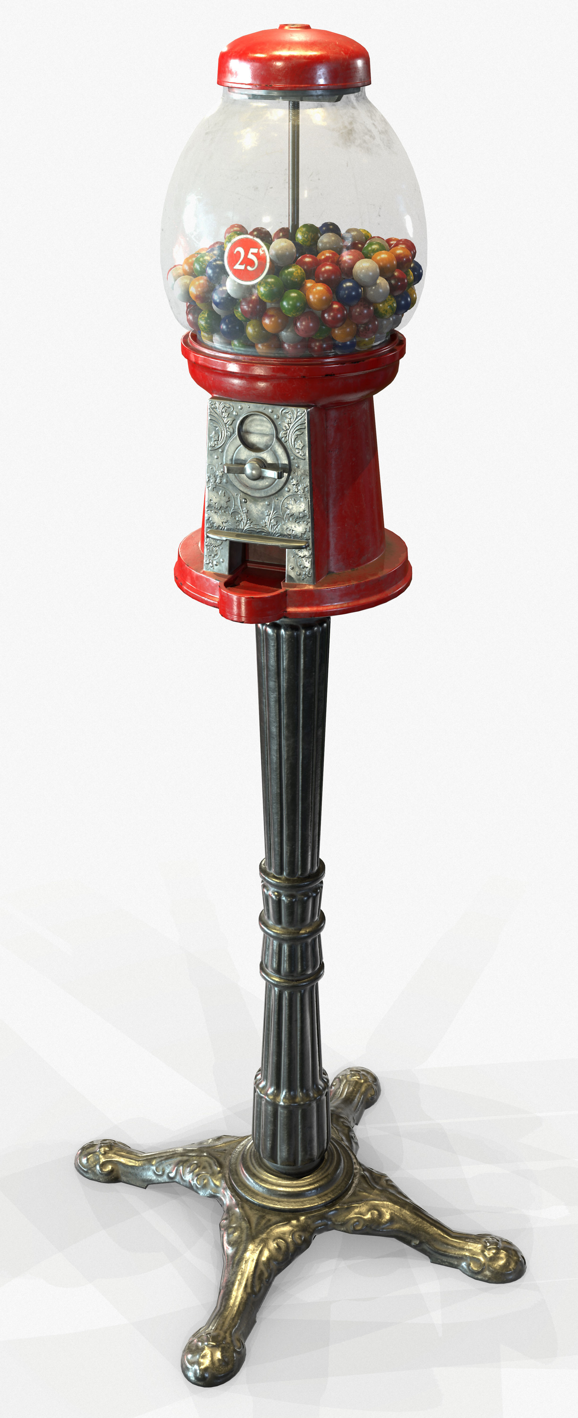 Gumball Machine Game Ready PBR Textures Low-poly 3D model_1