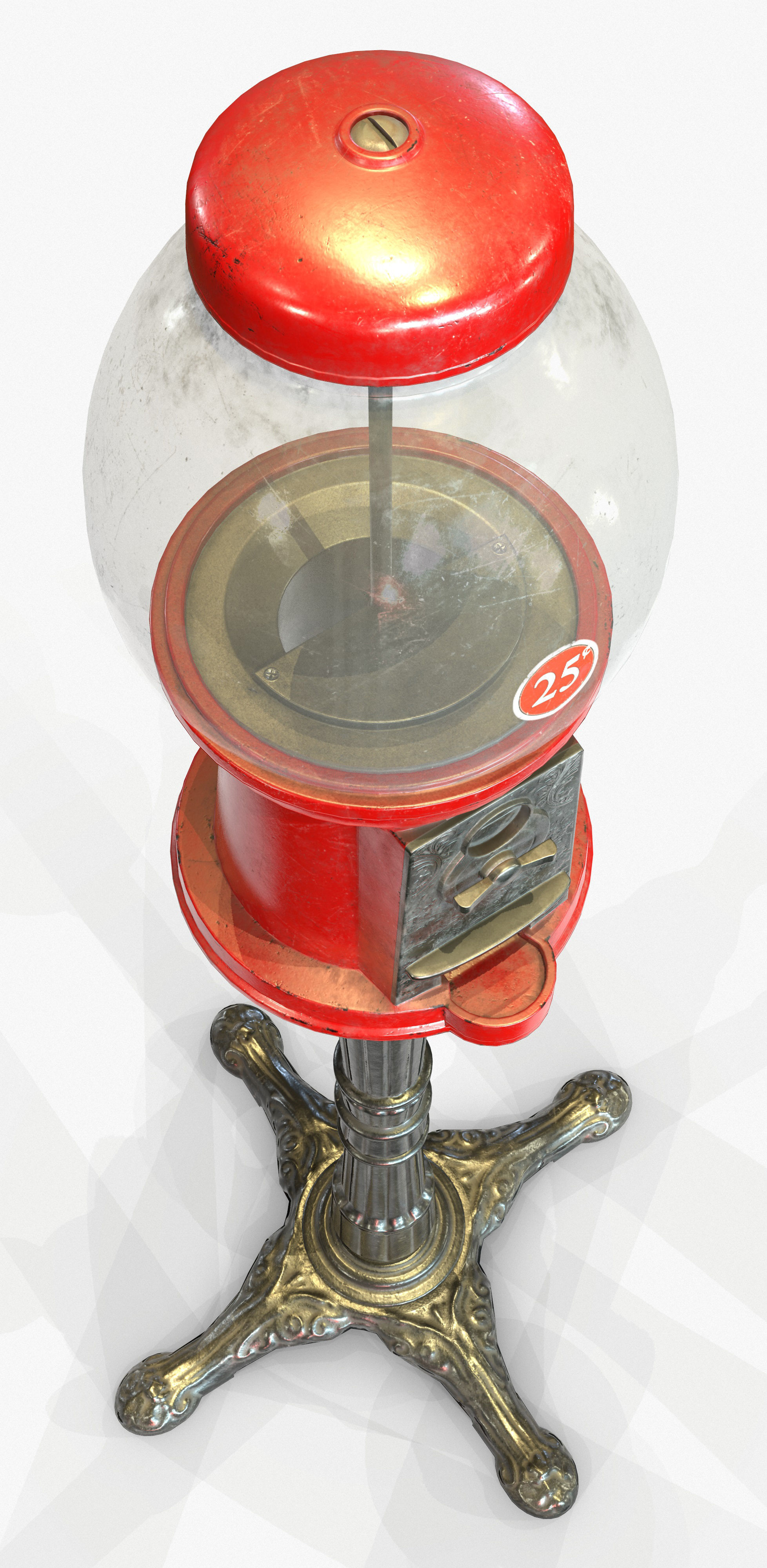 Gumball Machine Game Ready PBR Textures Low-poly 3D model_4