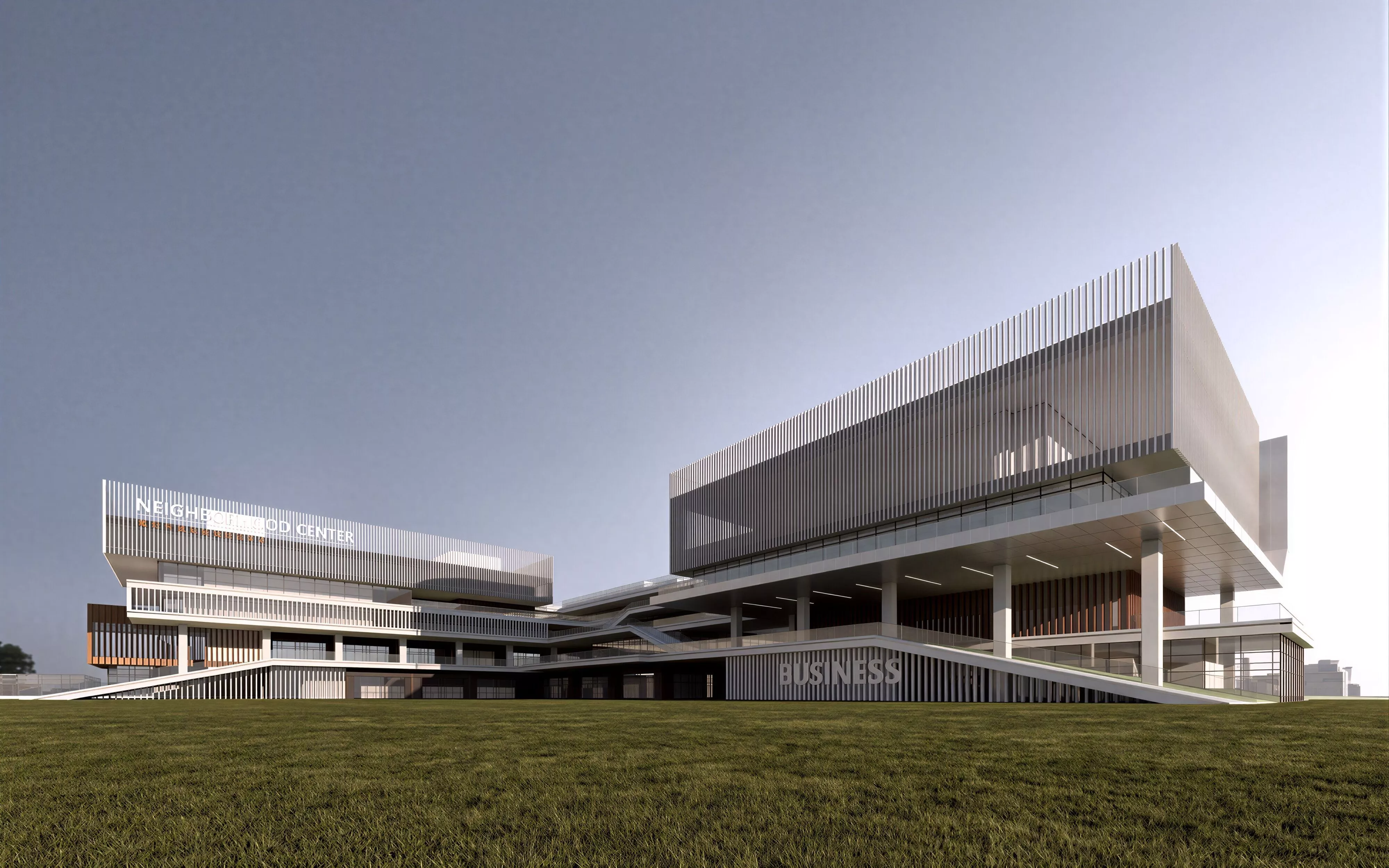 Modern Mixed-Use Cultural Commercial Complex 3D model