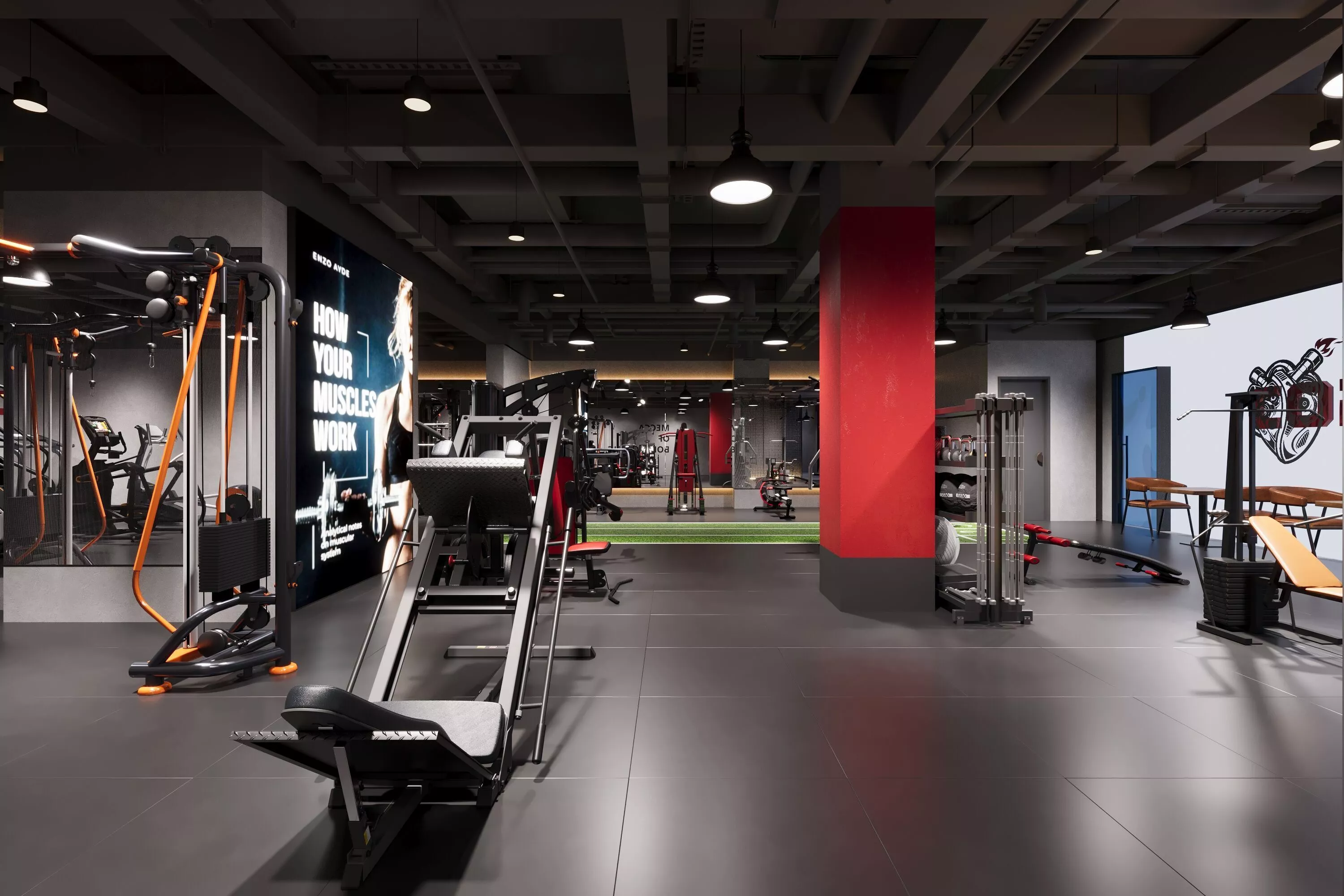 Gym Interior 3D model