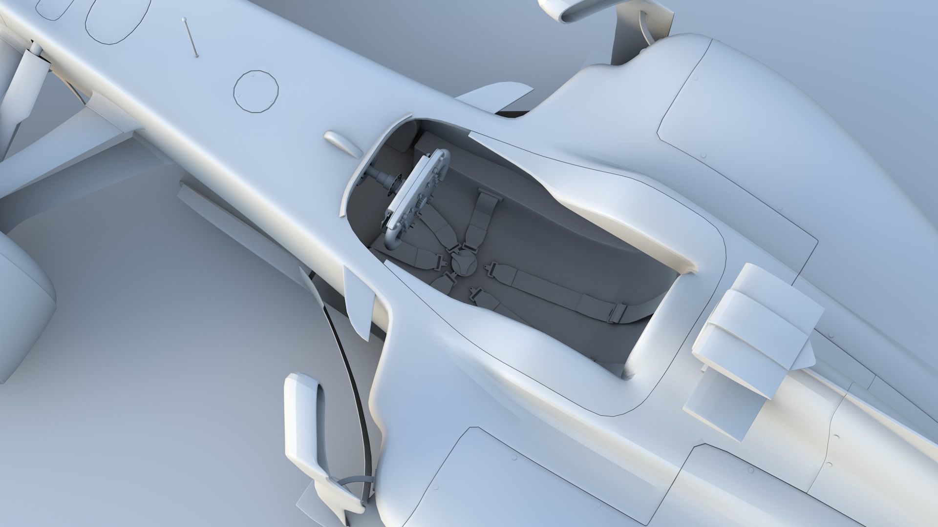 Ferrari F10 Formula 1 2010 No texture 3D model_4