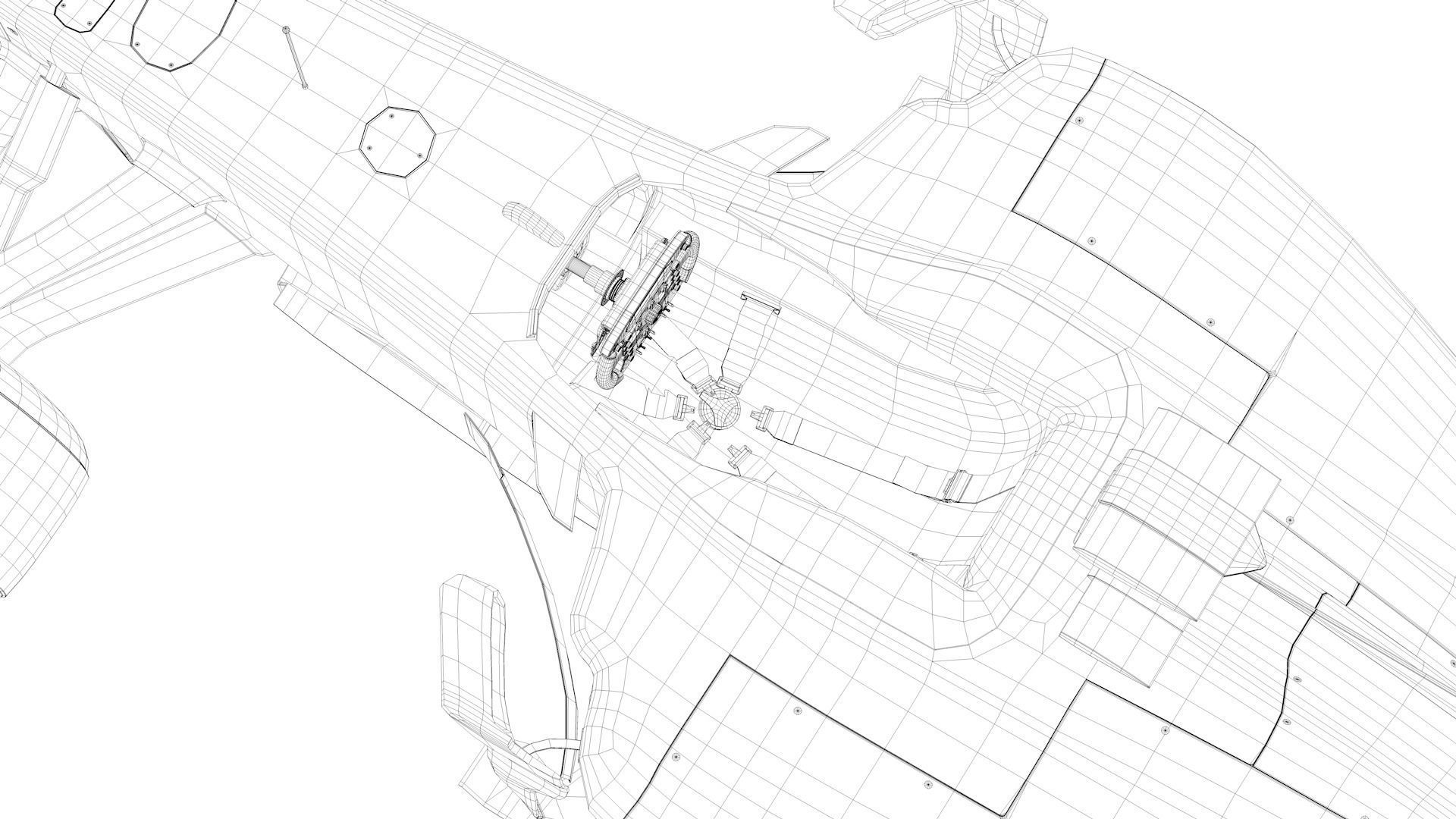 Ferrari F10 Formula 1 2010 No texture 3D model_12