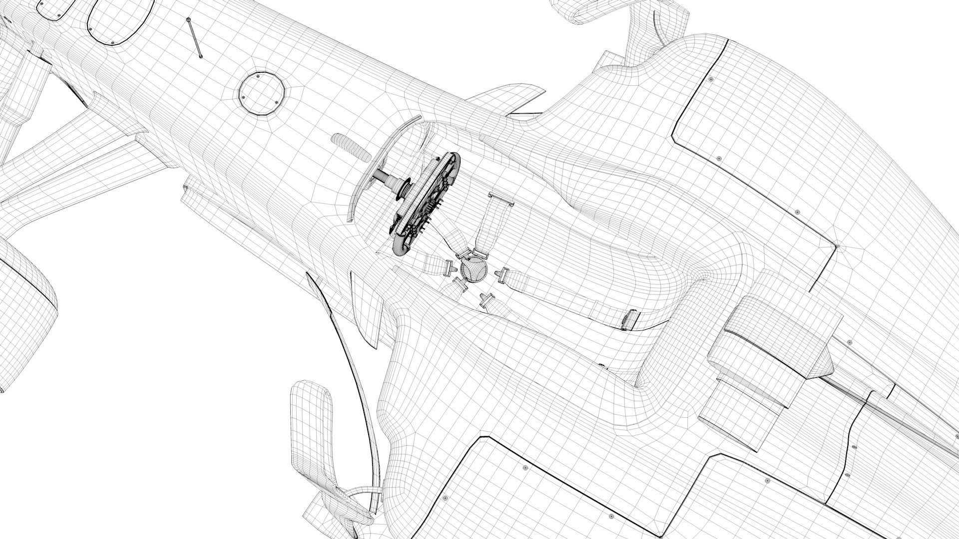 Ferrari F10 Formula 1 2010 No texture 3D model_10