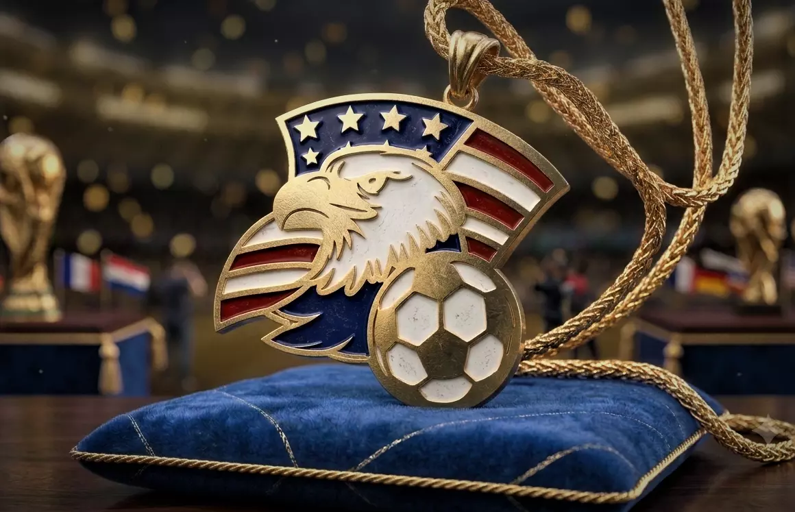 World Cup 2026 Inspired Eagle Soccer Pendant 3D print model