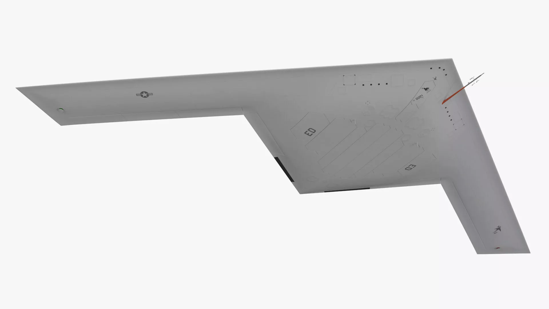 B-21 Raider Sixth Generation Bomber Used White Rigged 3D model