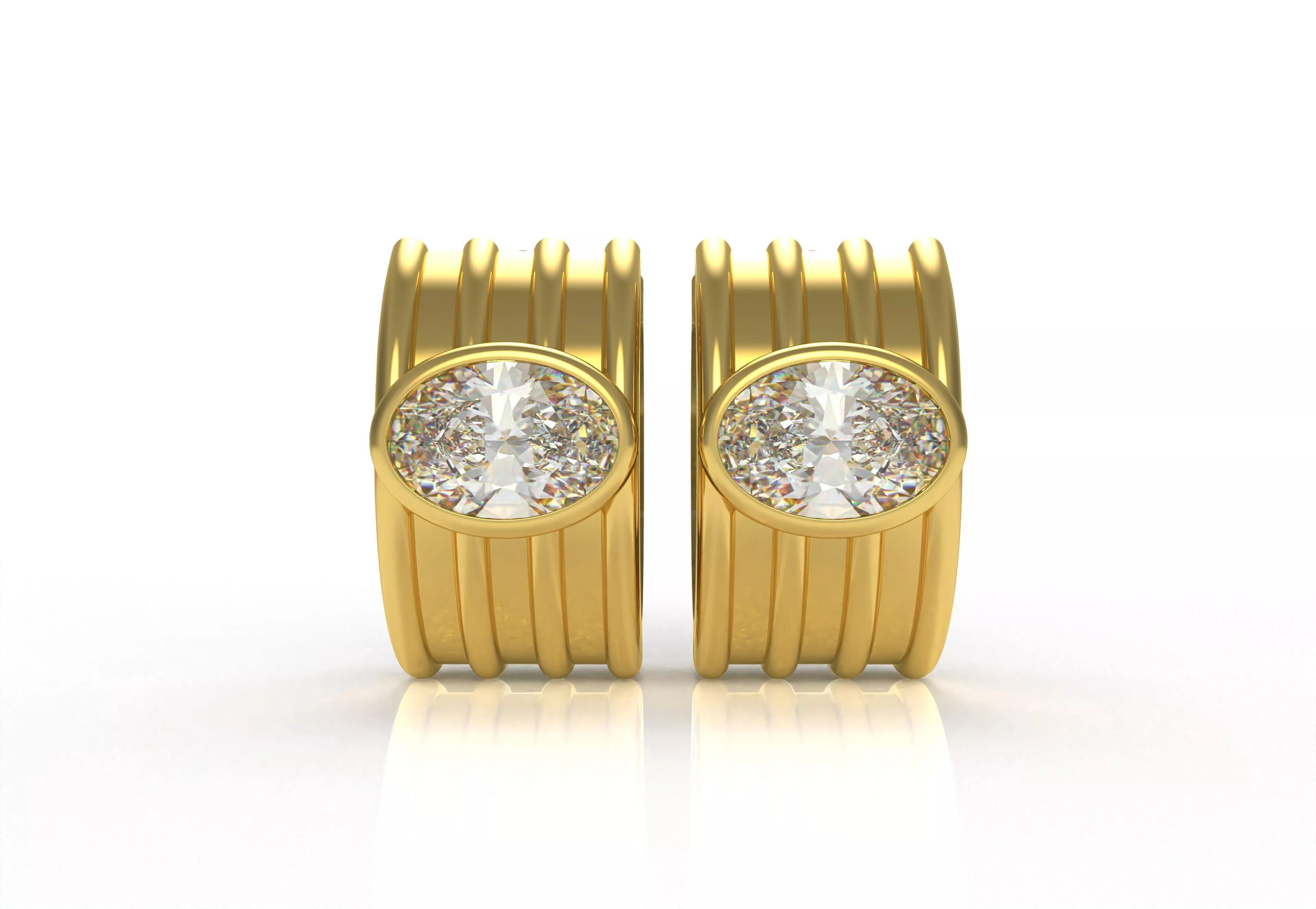 Ovel Earinges 3D print model