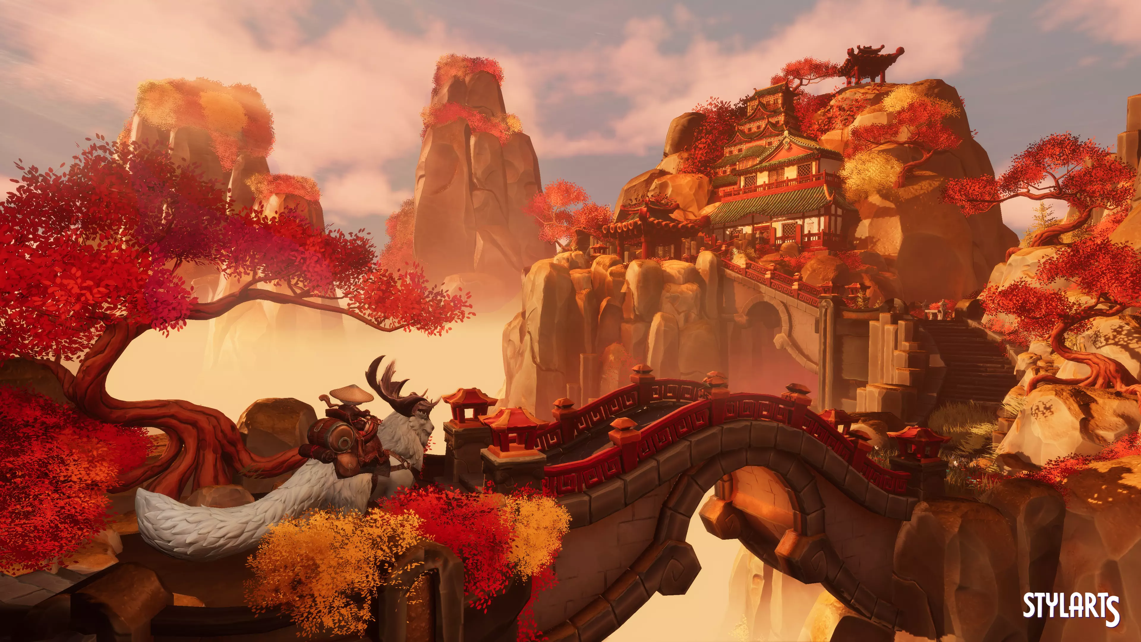 Stylized Chinese Lost Temple 3D model