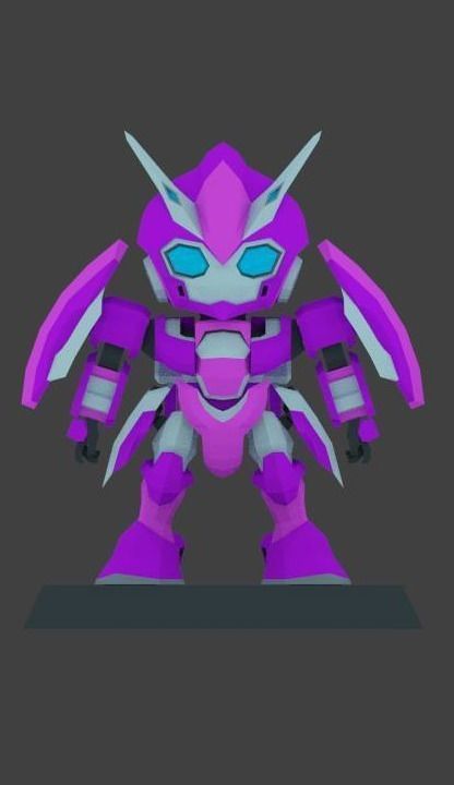 Super Mecha 3 - Zelita of Code Name Z3LA Low-poly 3D model_4