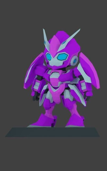 Super Mecha 3 - Zelita of Code Name Z3LA Low-poly 3D model_2