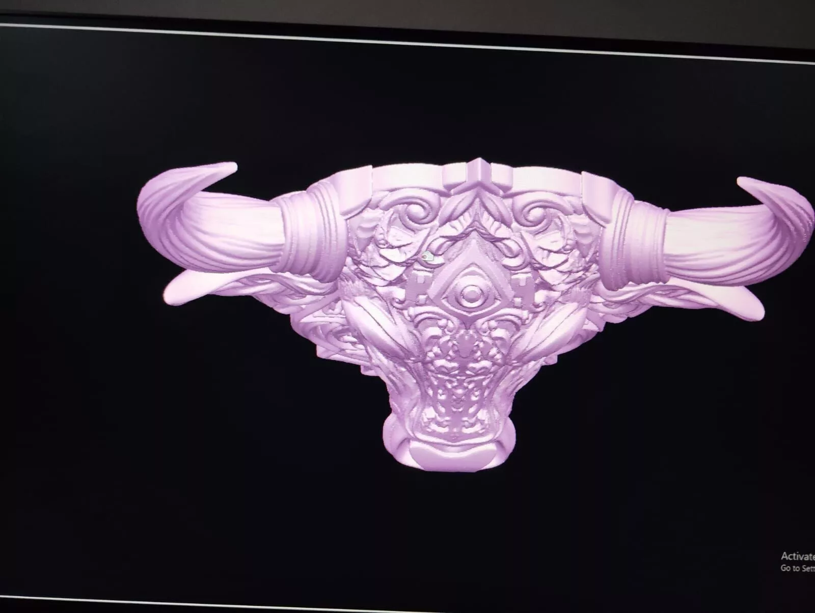 Ornate Bull 3D print model