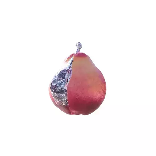 Crystal pear Low-poly 3D model 3