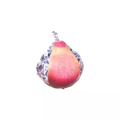 Crystal pear Low-poly 3D model