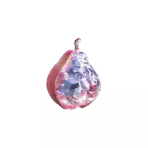 Crystal pear Low-poly 3D model 5