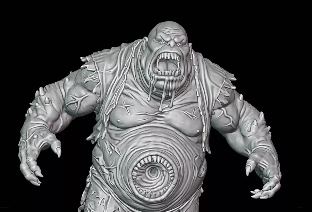 Gluttonous Ogre Aberration Belly Mouth Monster 3D print model