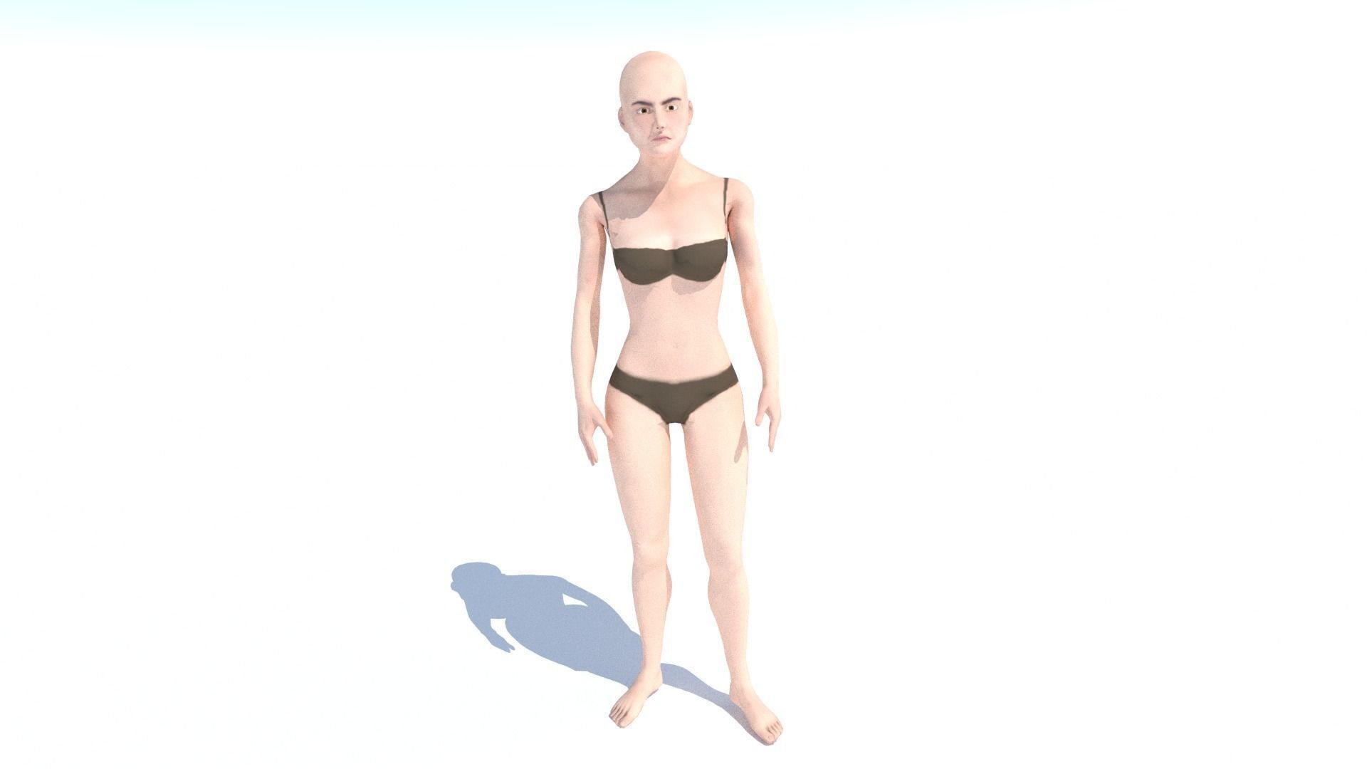 Human Character Base Pack Low-poly 3D model_4