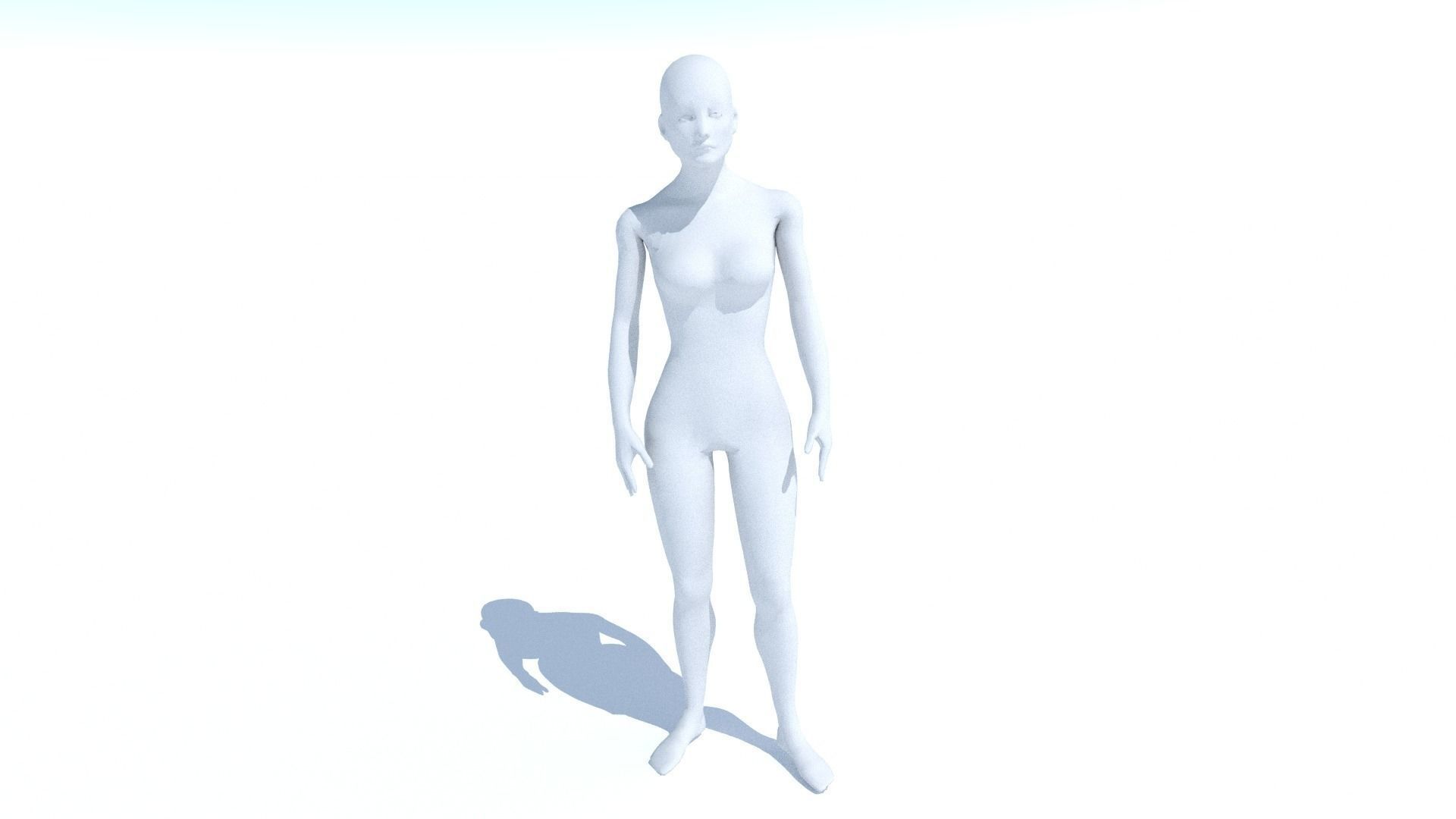 Human Character Base Pack Low-poly 3D model_9