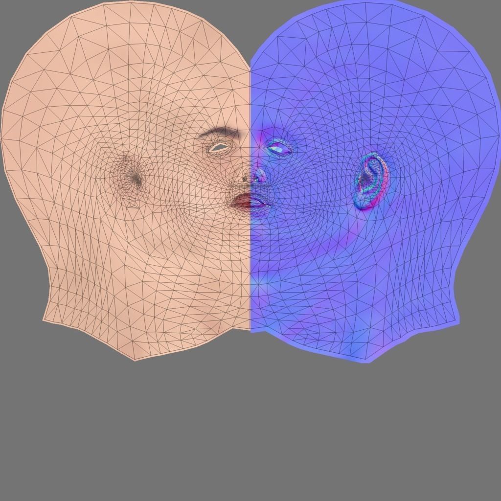 Human Character Base Pack Low-poly 3D model_12