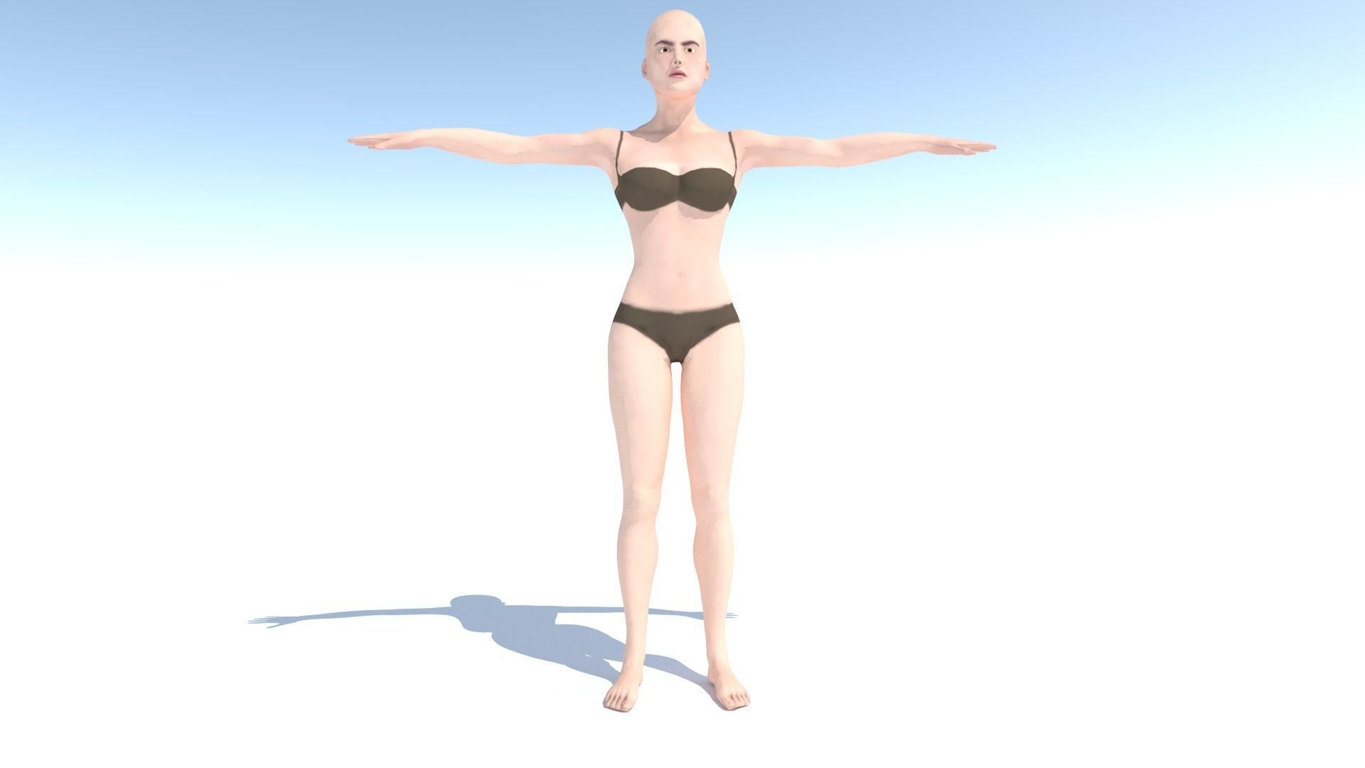 Human Character Base Pack Low-poly 3D model_3