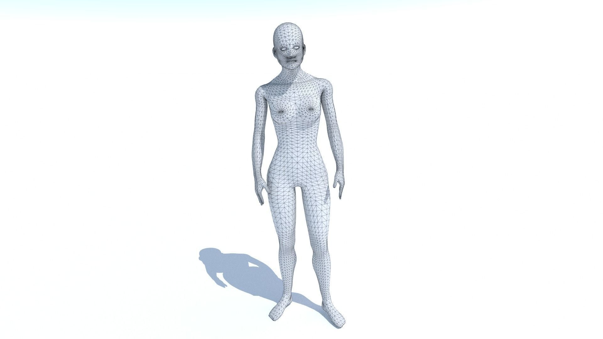 Human Character Base Pack Low-poly 3D model_10