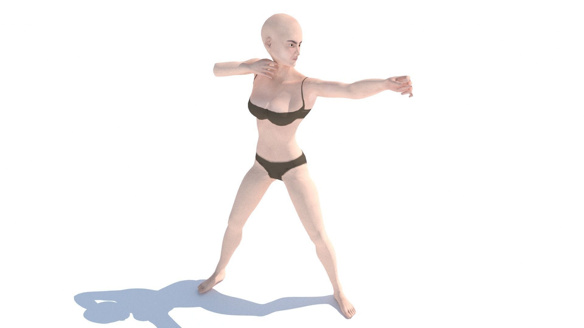 Human Character Base Pack Low-poly 3D model_6