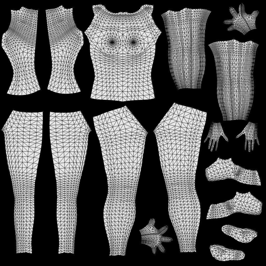 Human Character Base Pack Low-poly 3D model_13