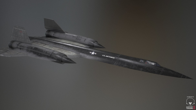 SR-71 PBR low-poly model Low-poly 3D model
