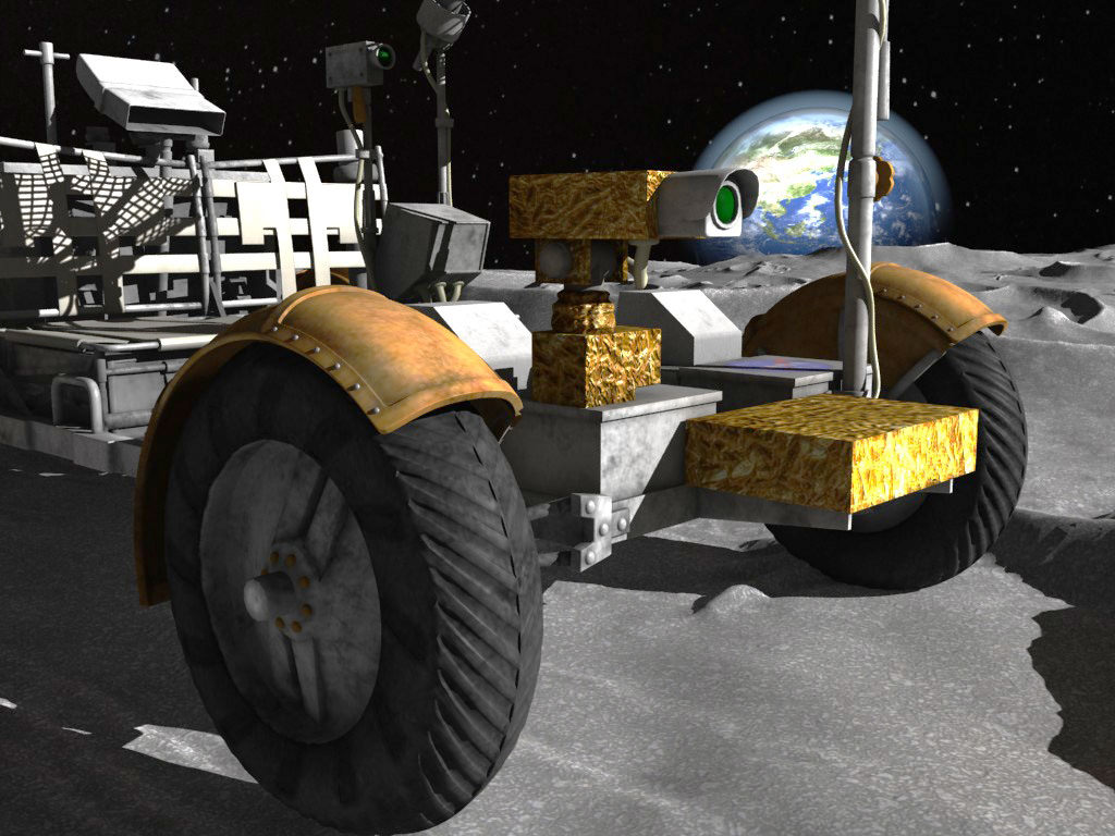 Apollo Lunar Rover Moon Car 3D model_3