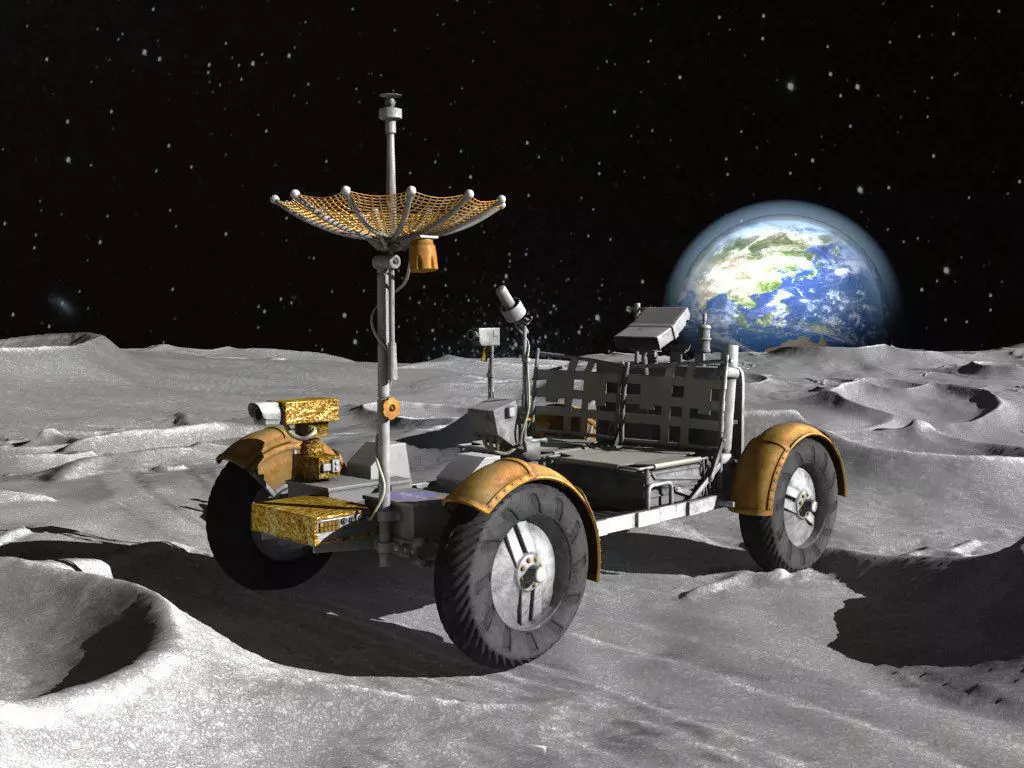 Apollo Lunar Rover Moon Car 3D model_0