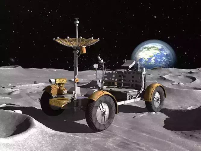 Apollo Lunar Rover Moon Car 3D model