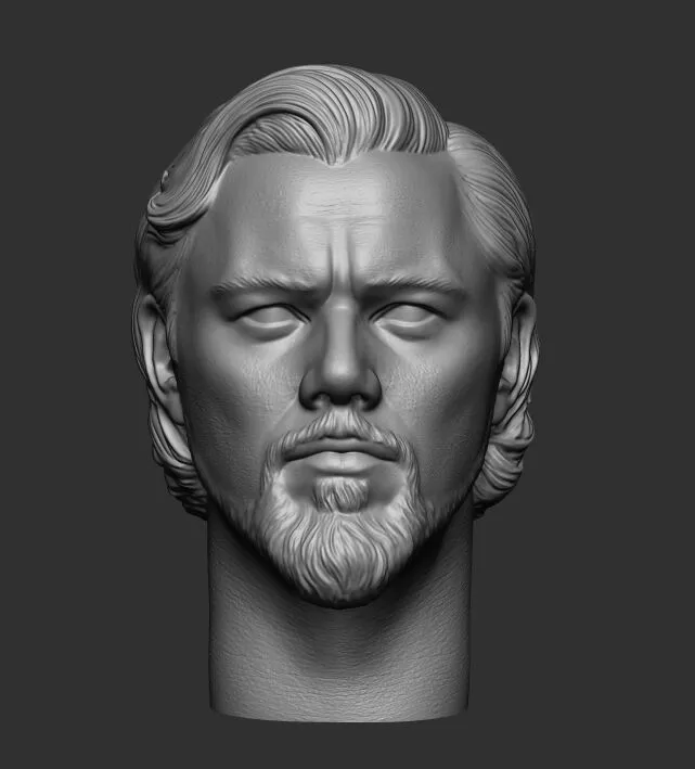 Leonardo DiCaprio sixth scale 3D printable head 3D print model