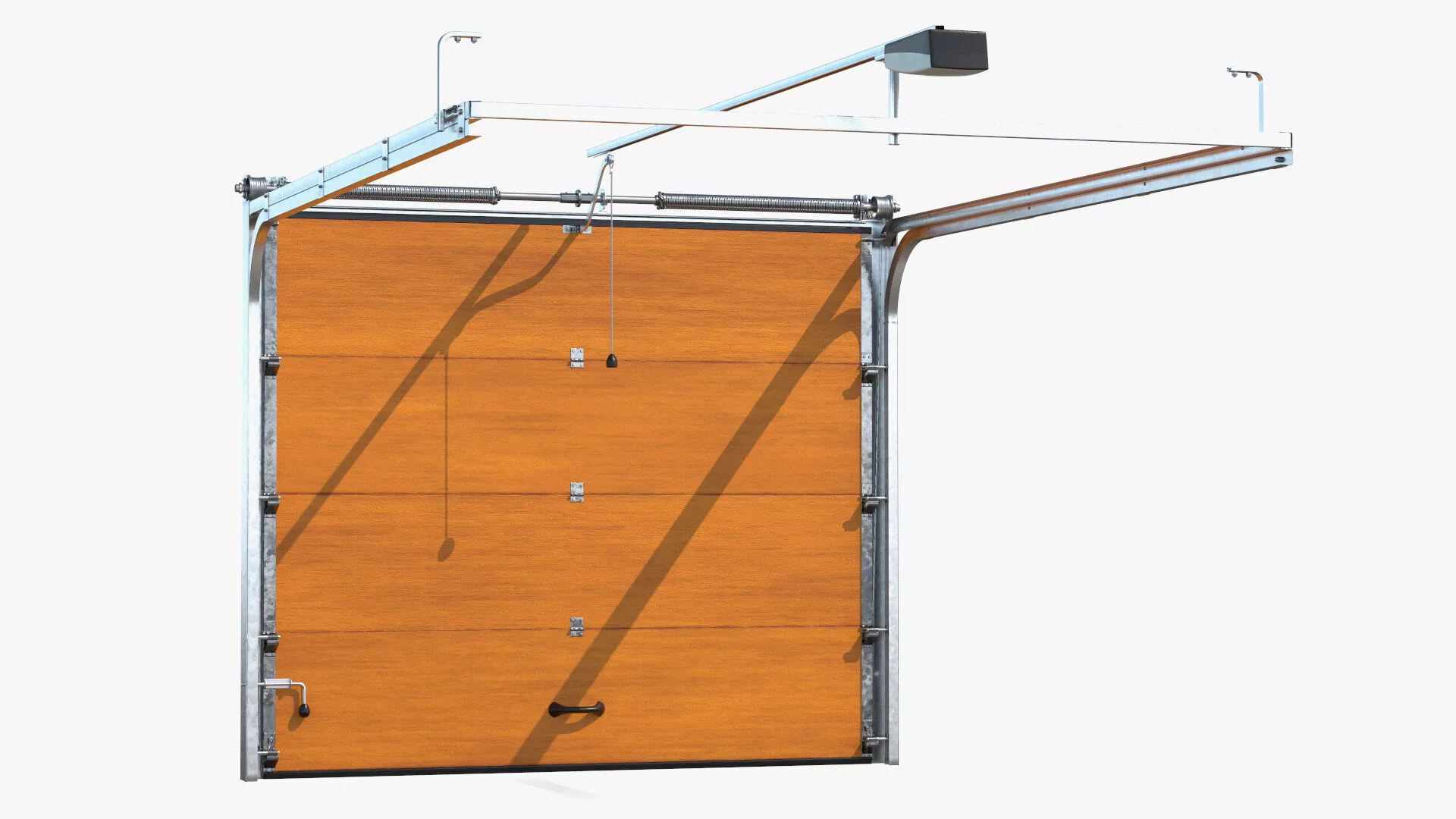 Retractable Garage Door System Rigged for Cinema 4D 3D model