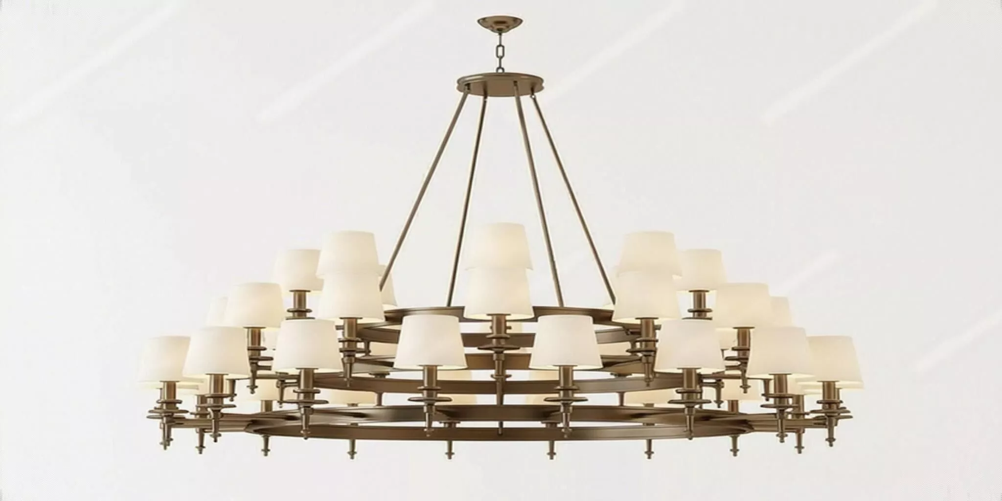 Simple European style decorative chandelier 3D model