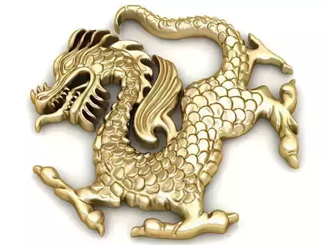 Pendant gold dragon