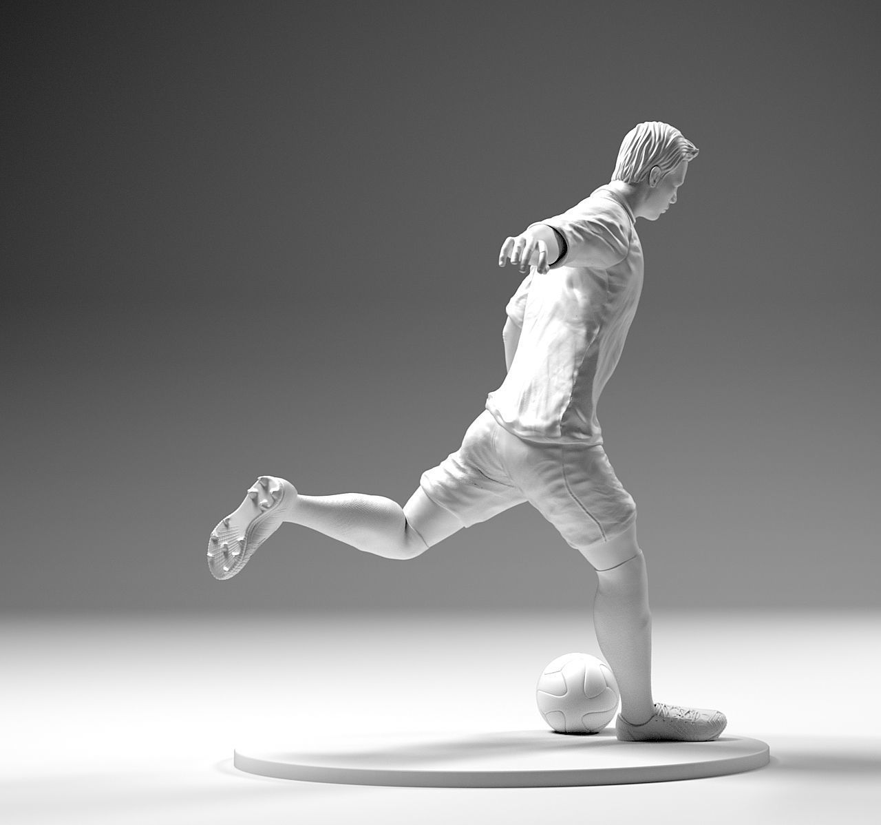 Footballer 02 Footstrike 04 Stl  3D print model_6