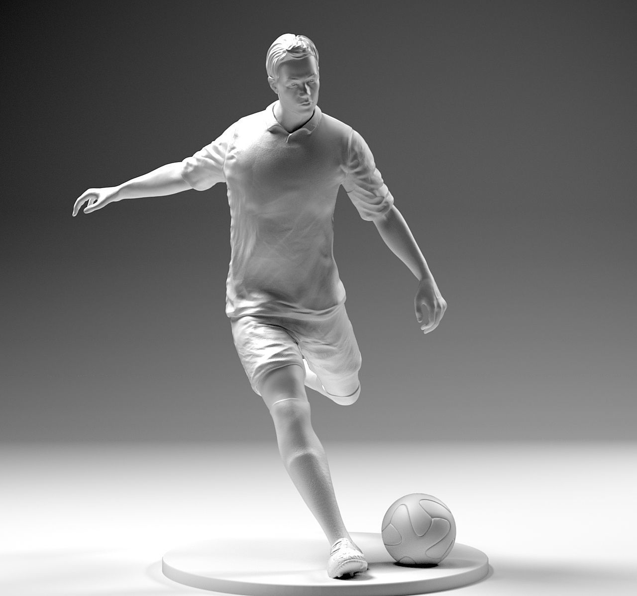 Footballer 02 Footstrike 04 Stl  3D print model_1