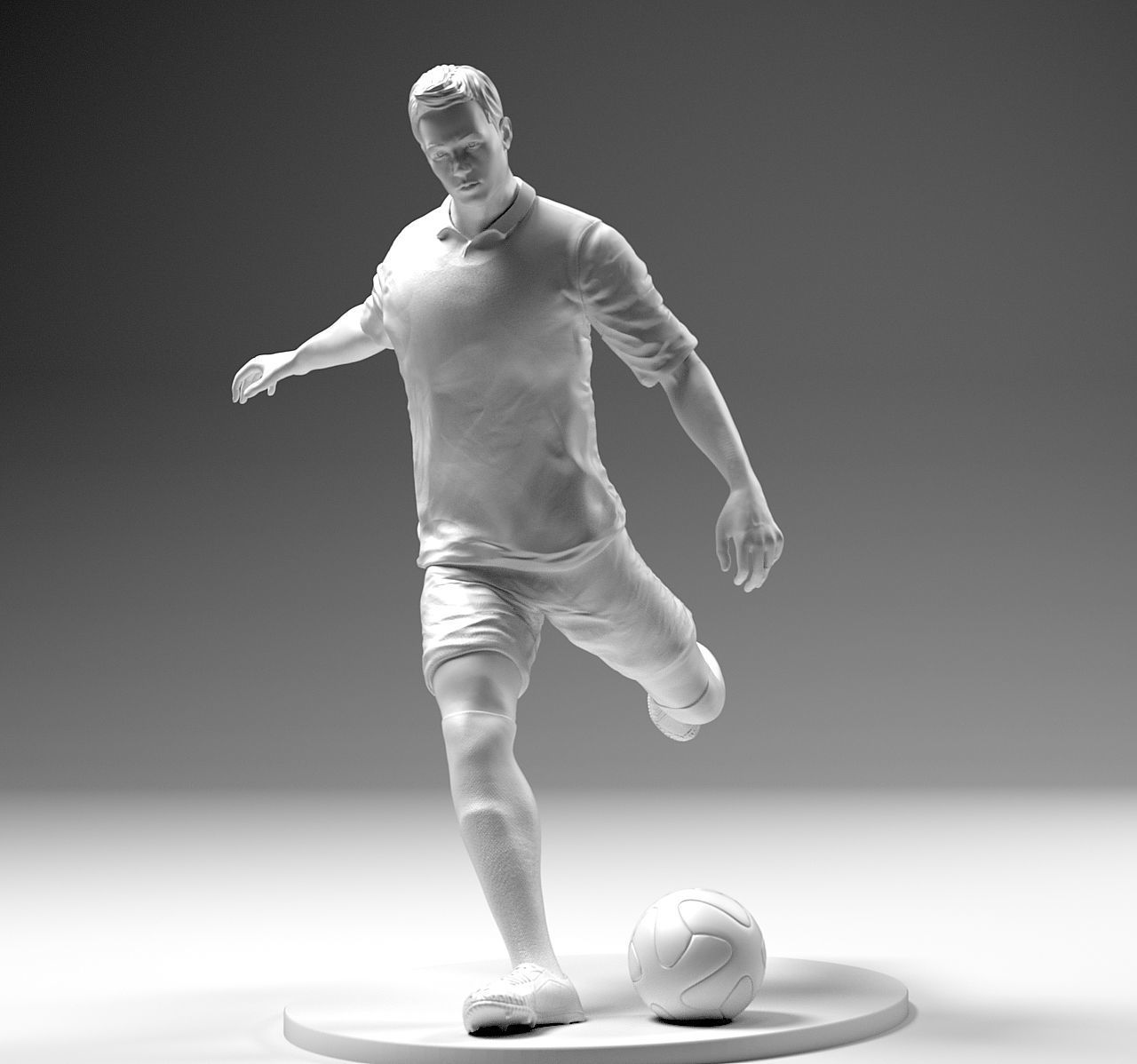 Footballer 02 Footstrike 04 Stl  3D print model_5