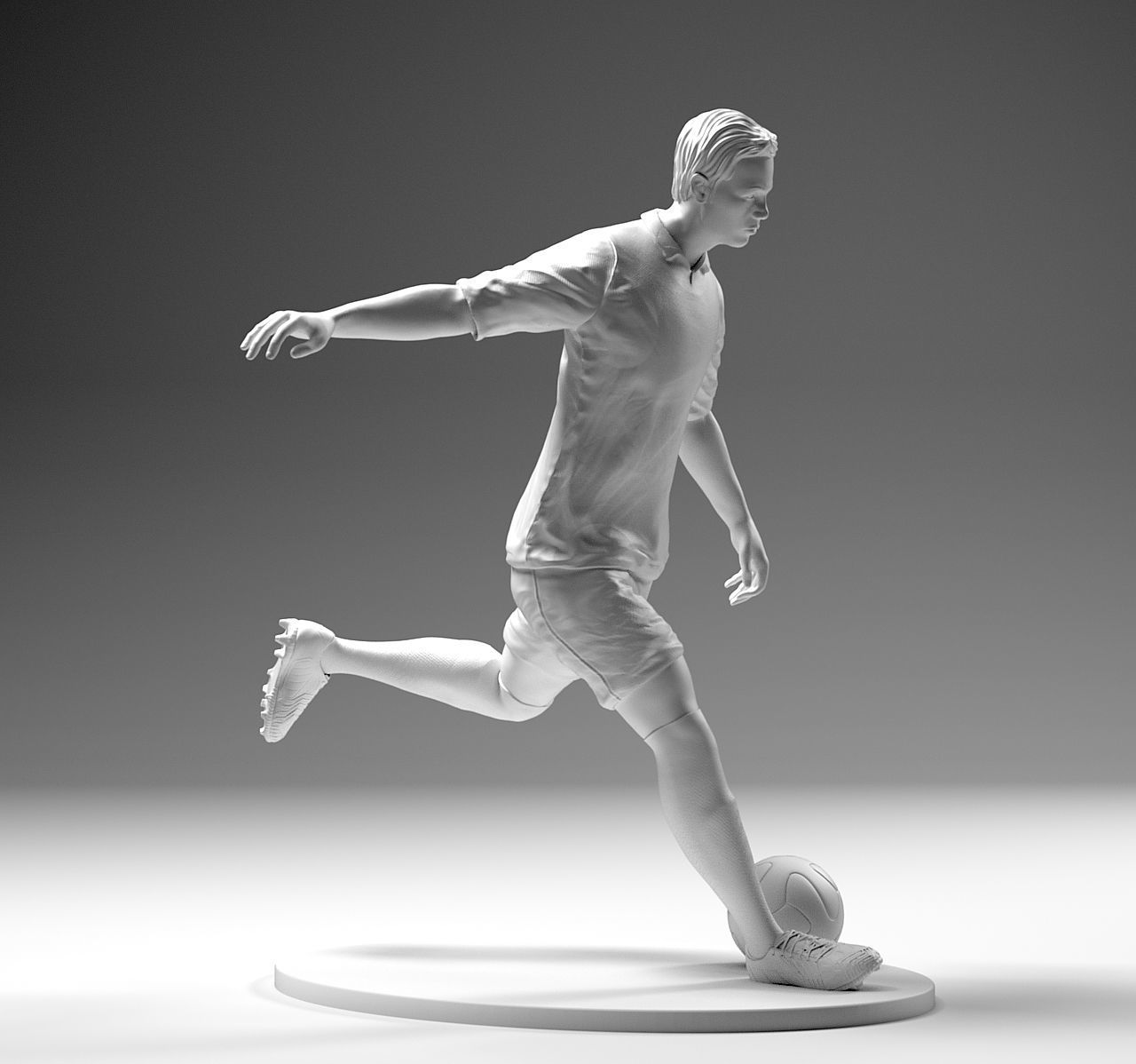 Footballer 02 Footstrike 04 Stl  3D print model_2