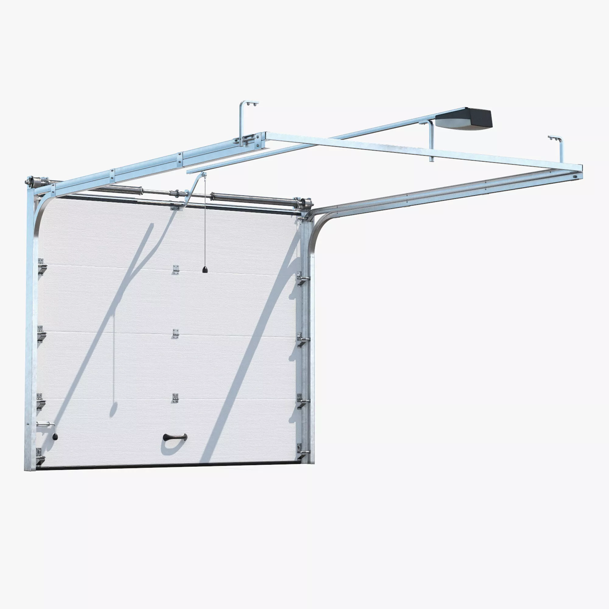 Automatic Garage Door System Rigged for Cinema 4D 3D model