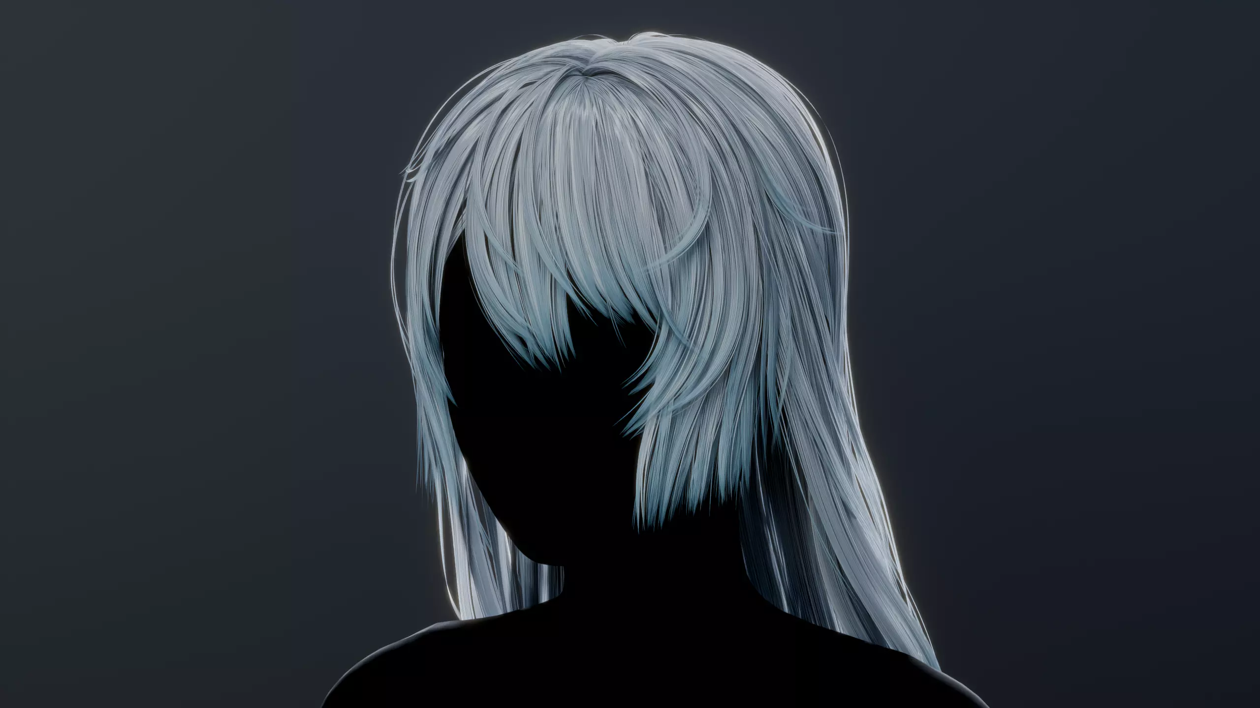 Stylized Female Hair 06 Low-poly 3D model